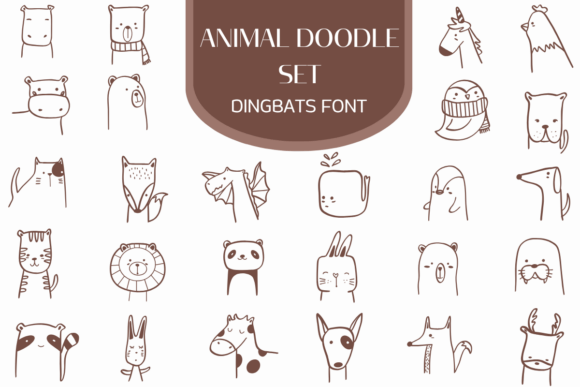 Animal Doodle Set: A Font That Speaks Volumes