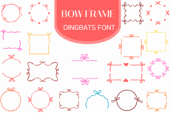 Bow Frame Font: Cute Dingbats for Creative Projects