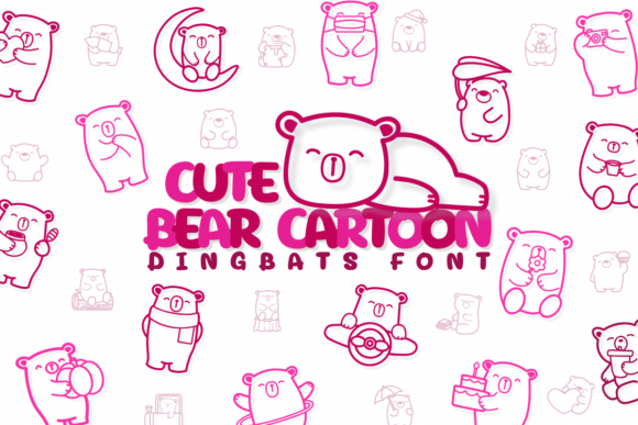 Cute Bear Cartoon Font
