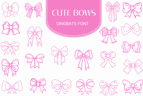 Cute Bows Font for Creative Projects