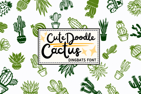 Cute Doodle Cactus Font