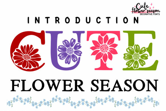 Cute Flower Season Font