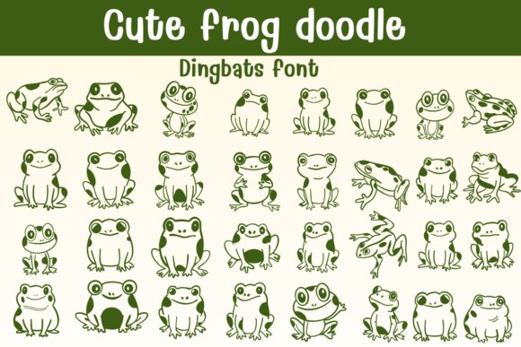 Cute Frog Doodle Font for Creative Campaigns
