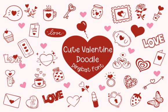 Cute Valentine Doodle Font