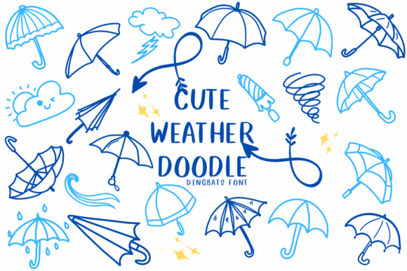Cute Weather Doodle Font