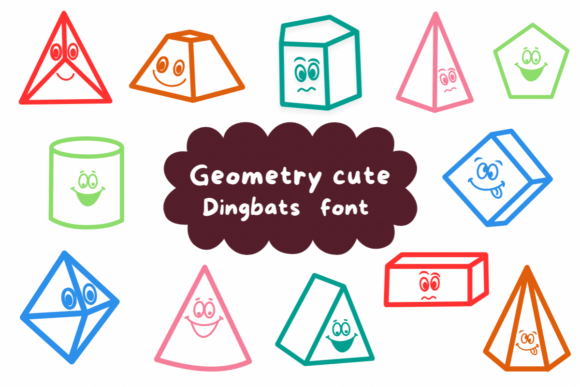 Geometry Cute Font for Creative Projects