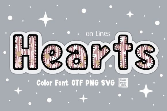 Hearts on Lines Font for Business
