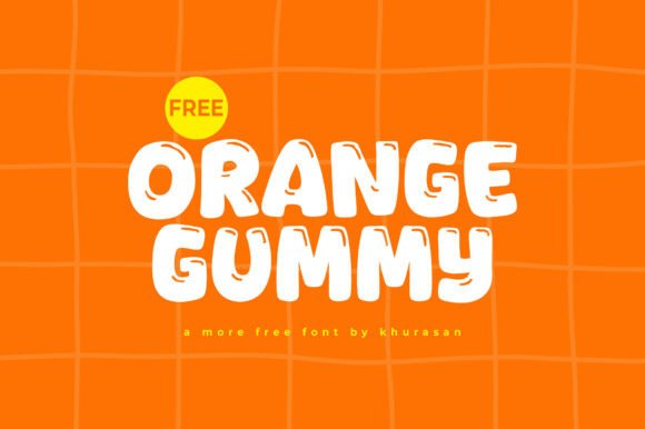 Orange Gummy Font for Web Design