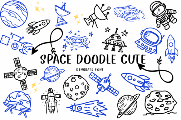 Space Doodle Cute Font