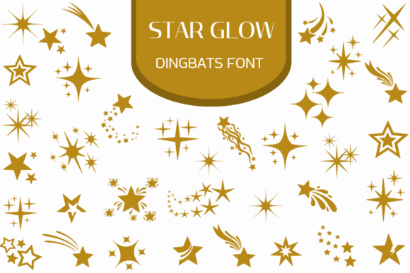 Star Glow Font for Web Design