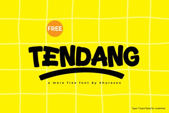 Tendang: A Modern Display Font