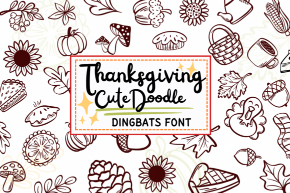 Thanksgiving Cute Doodle Font