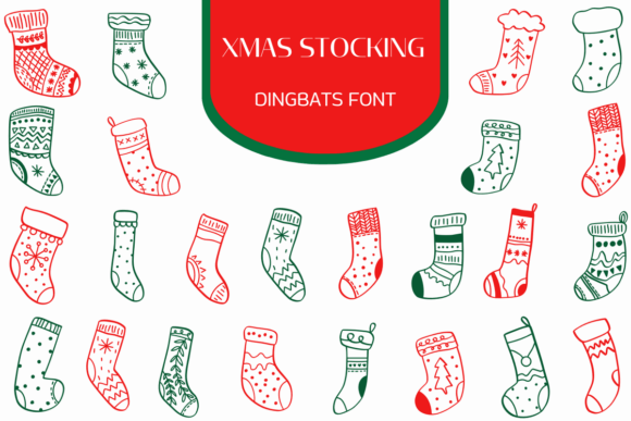 Xmas Stocking Font for Web Design